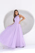 VESTIDO DE GOLA TULE TRABALHADO VESTIDO DE FESTA PETRA FINA LILAS P